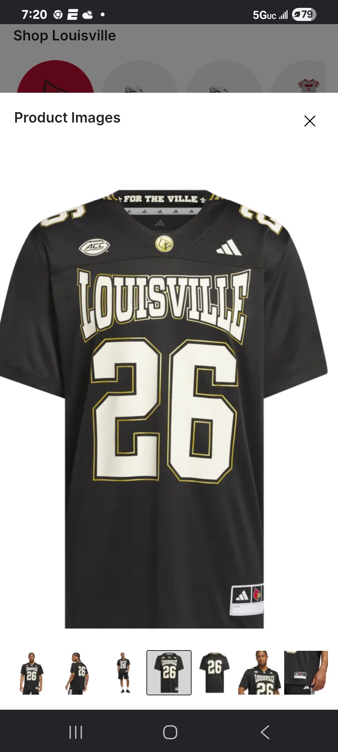 #26 LOUISVILLE Black Jersey