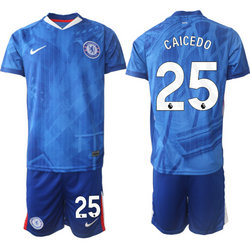 2025-26 Chelsea #25 CAICEDO Home Soccer Club Jersey