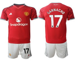2025-26 Manchester United #17 GARNACHO Home Soccer Club Jersey