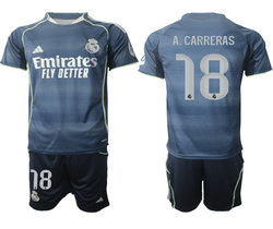 2025-26 Real Madrid #18 A.CARRERAS Away Soccer Club Jersey
