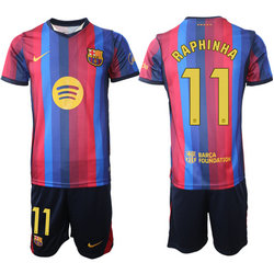 2026-27 Barcelona #11 Raphinha home Soccer Club Jersey