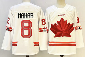 Canada #8 Cale Makar White Olympics Hockey Stitched Jersey