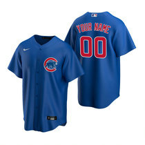 Custom Nike Chicago Cubs Any Name Blue Game Authentic Stitched MLB Jersey
