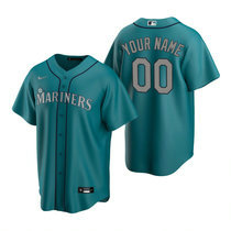 Custom Nike Seattle Mariners Green Game Authentic Stitched MLB jersey
