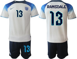 England #13 ramsdale Home 2022 World Cup National Soccer Jerseys