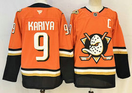 Fanatics Anaheim Ducks #9 Paul Kariya Orange 2026 Authentic Stitched NHL Jersey