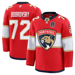 Fanatics Florida Panthers #72 Sergei Bobrovsky Red 2025 Stanley Cup Final patch jersey
