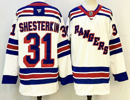 Fanatics New York Rangers #31 Igor Shesterkin White Rangers Stitched Jersey
