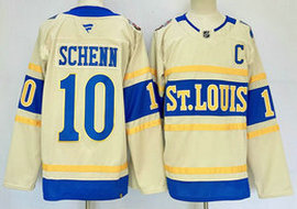 Fanatics St. Louis Blues #10 Brayden Schenn Cream 2025 Winter Classic Authentic Stitched NHL Jersey