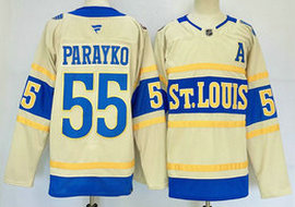 Fanatics St. Louis Blues #55 Colton Parayko Cream 2025 Winter Classic Authentic Stitched NHL Jersey