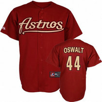 Houston Astros #44 Roy Oswalt Red Throwback Authentic Stitched MLB Jersey