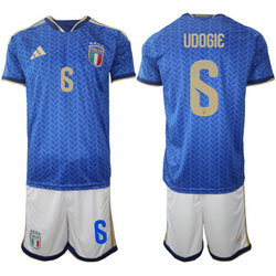 Italy #6 Udogie Home 2026 World Cup Soccer jersey