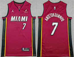 Jordan Miami Heat #20 Kyle Anderson Red 2025 Statement Stitched Basketball Jersey