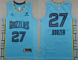 Jordon Memphis Grizzlies #27 Cameron Boozer Blue 2026 Draft Statement Edition Stitched Jersey