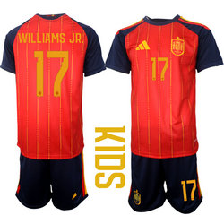 Kids Spain #17 Williams Jr. 2026 World Cup Soccer jersey