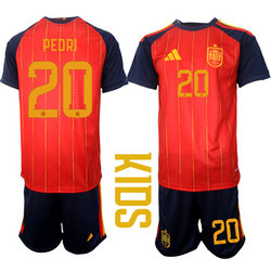 Kids Spain #20 Pedri 2026 World Cup Soccer jersey