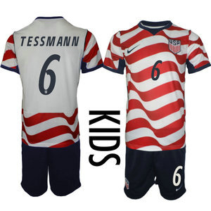 Kids United States #6 Tessmann Home 2026 World Cup Soccer jersey