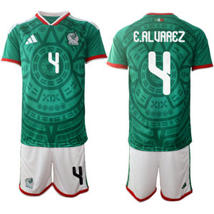 Mexico #4 E.Alvarez home 2026 World Cup Soccer jerseys