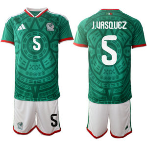 Mexico #5 J.vasquez home 2026 World Cup Soccer jerseys