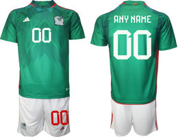 Mexico Custom any name Green Home 2022 World Cup National Soccer Jersey