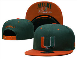 Miami Hurricanes NCAA Snapbacks Hats YS 03