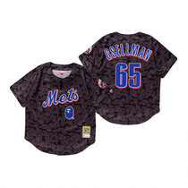 New York Mets #65 Robert Gsellman Charcoal BAPE x Mitchell & Ness Authentic Stitched MLB Jersey