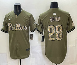 Nike Atlanta Braves #28 Alec Bohm Olive 2026 Armed Forces Day MLB Jersey