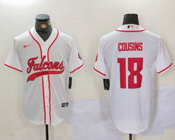 Nike Atlanta Falcons #18 Kirk Cousins White Joint Authentic Stitched baseball jersey