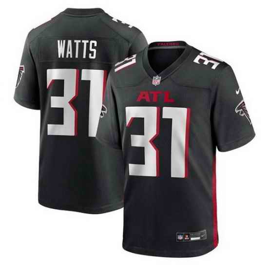 Nike Atlanta Falcons #31 Xavier Watts Black Authentic Stitched NFL Jersey.jpg