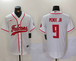 Nike Atlanta Falcons #9 Michael Penix Jr White Authentic Stitched baseball jersey
