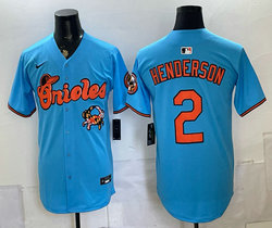 Nike Baltimore Orioles #2 Gunnar Henderson Blue Fashion MLB Jersey