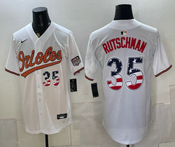 Nike Baltimore Orioles #35 Adley Rutschman White 250 Fourth Of July Stadium Jersey