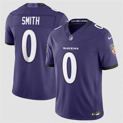 Nike Baltimore Ravens #0 Roquan Smith Purple 2026 Authentic Stitched NFL Jersey