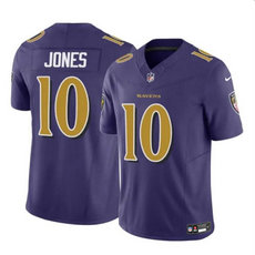 Nike Baltimore Ravens #10 Emory Jones Purple Vapor Untouchable Football Stitched Jersey