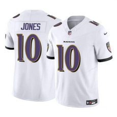 Nike Baltimore Ravens #10 Emory Jones White 2023 F.U.S.E. Football Stitched Jersey