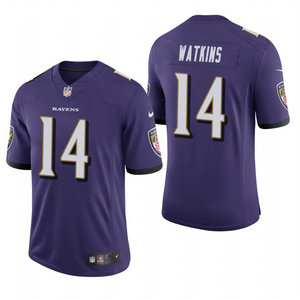 Nike Baltimore Ravens #14 Sammy Watkins Purple Vapor Untouchable Authentic Stitched NFL Jersey