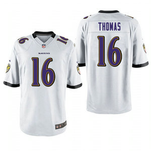 Nike Baltimore Ravens #16 De'Anthony Thomas White 2021 NFL Draft Vapor Untouchable Authentic Stitched NFL Jersey