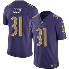 Nike Baltimore Ravens #31 Dalvin Cook Purple Rush Authentic Stitched NFL Jersey