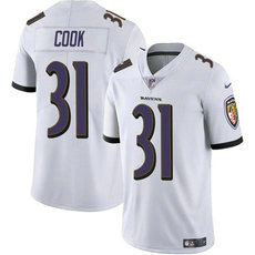 Nike Baltimore Ravens #31 Dalvin Cook White Vapor Untouchable Authentic Stitched NFL Jersey