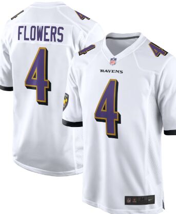 Nike Baltimore Ravens #4 Zay Flowers White Vapor Untouchable Authentic Stitched NFL Jersey