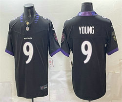 Nike Baltimore Ravens #9 Zion Young Black 2026 Football Jersey