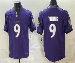 Nike Baltimore Ravens #9 Zion Young Purple 2026 Football Jersey