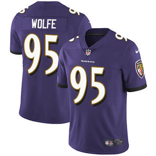 Nike Baltimore Ravens #95 Derek Wolfe Purple Vapor Untouchable Limited Authentic Stitched NFL Jersey