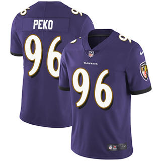 Nike Baltimore Ravens #96 Domata Peko Sr Purple Vapor Untouchable Authentic Stitched NFL Jersey