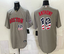 Nike Boston Red Sox #19 Roman Anthony Gray 250 Fourth Of July Stadium Jersey
