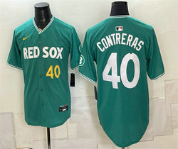 Nike Boston Red Sox #40 Willson Contreras Green 2025 City Connect Baseball Jersey