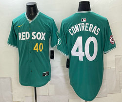 Nike Boston Red Sox #40 Willson Contreras Green City Jersey