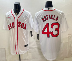 Nike Boston Red Sox #43 Ceddanne Rafaela White Authentic Stitched MLB Jersey