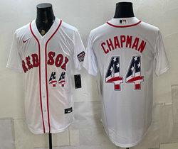 Nike Boston Red Sox #44 Aroldis Chapman White 2026 USA 250 Fourth of July Baseball Jersey