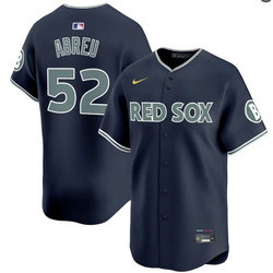 Nike Boston Red Sox #52 Wilyer Abreu Navy 2025 City connect premier MLB Jersey